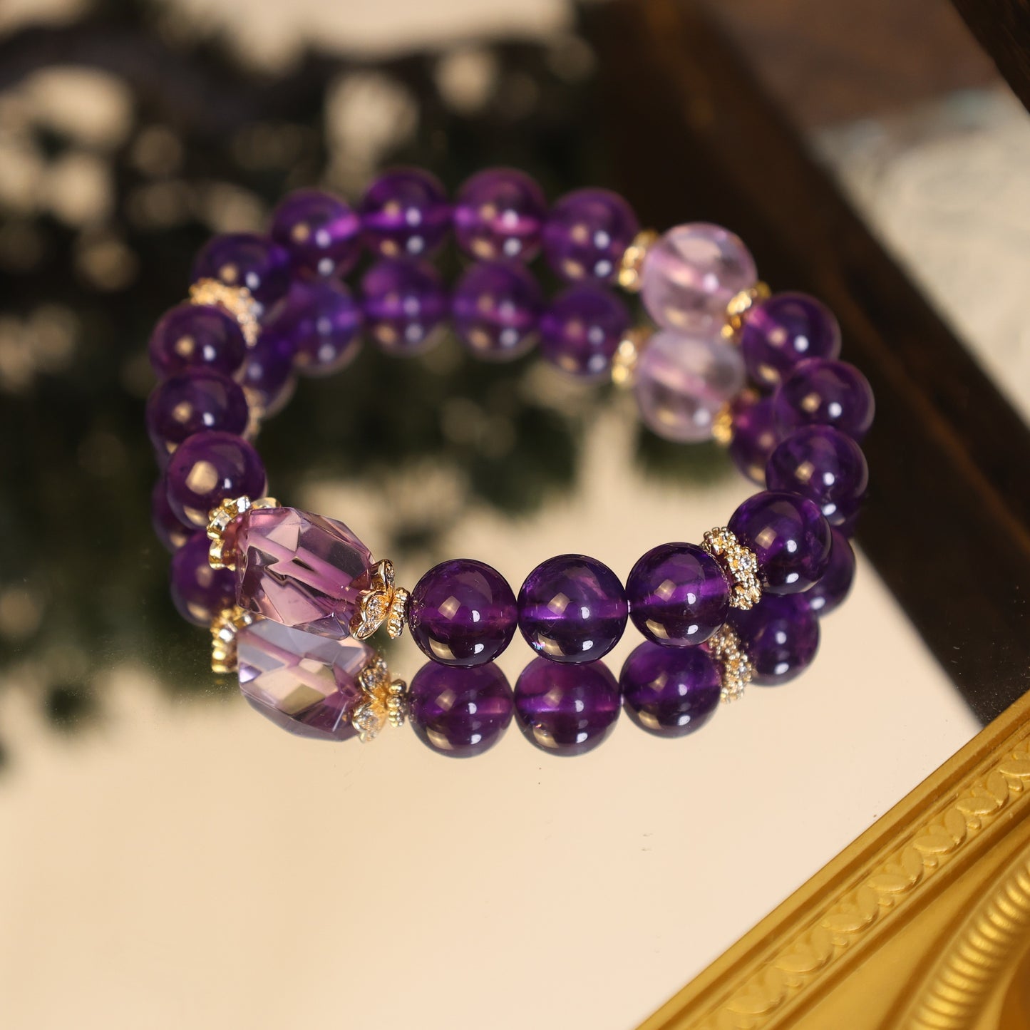 URUGUAY AMETHYST BEADED BRACELET,FOR SUPREME LOVE
