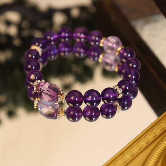URUGUAY AMETHYST BEADED BRACELET,FOR SUPREME LOVE