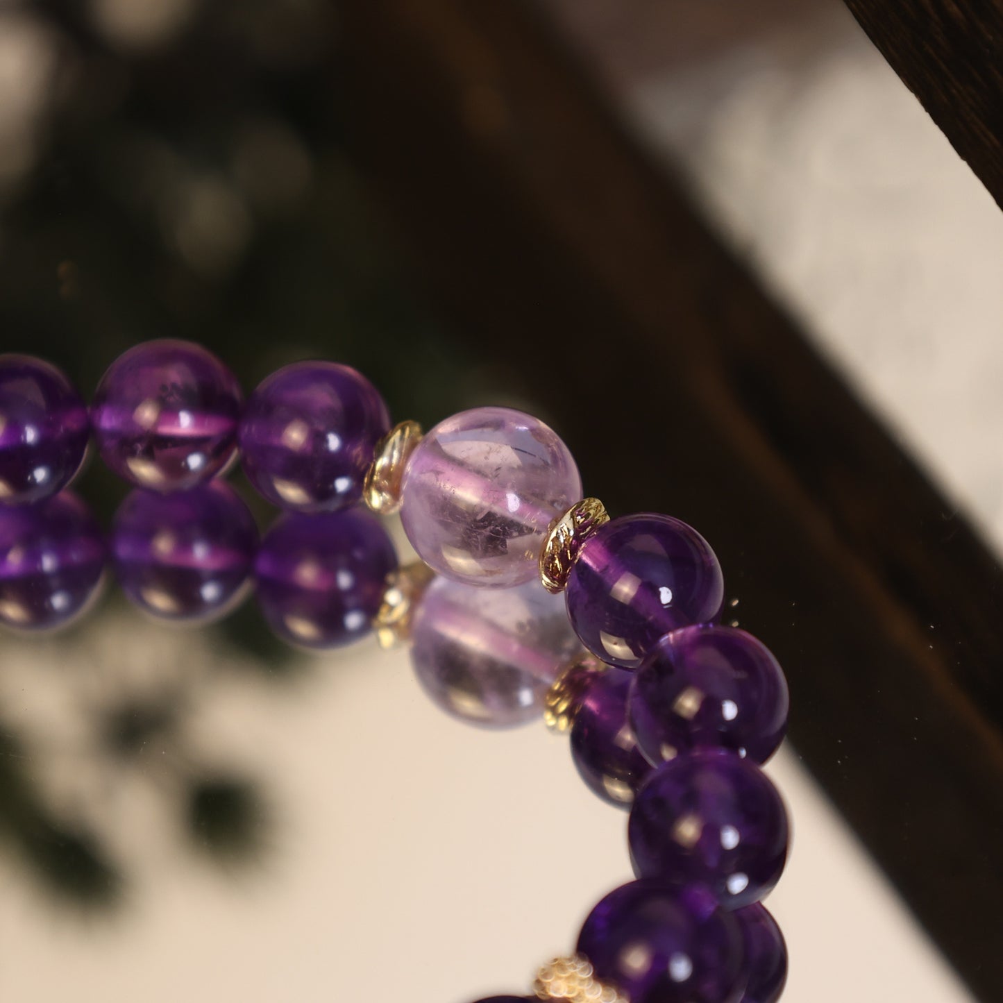URUGUAY AMETHYST BEADED BRACELET,FOR SUPREME LOVE