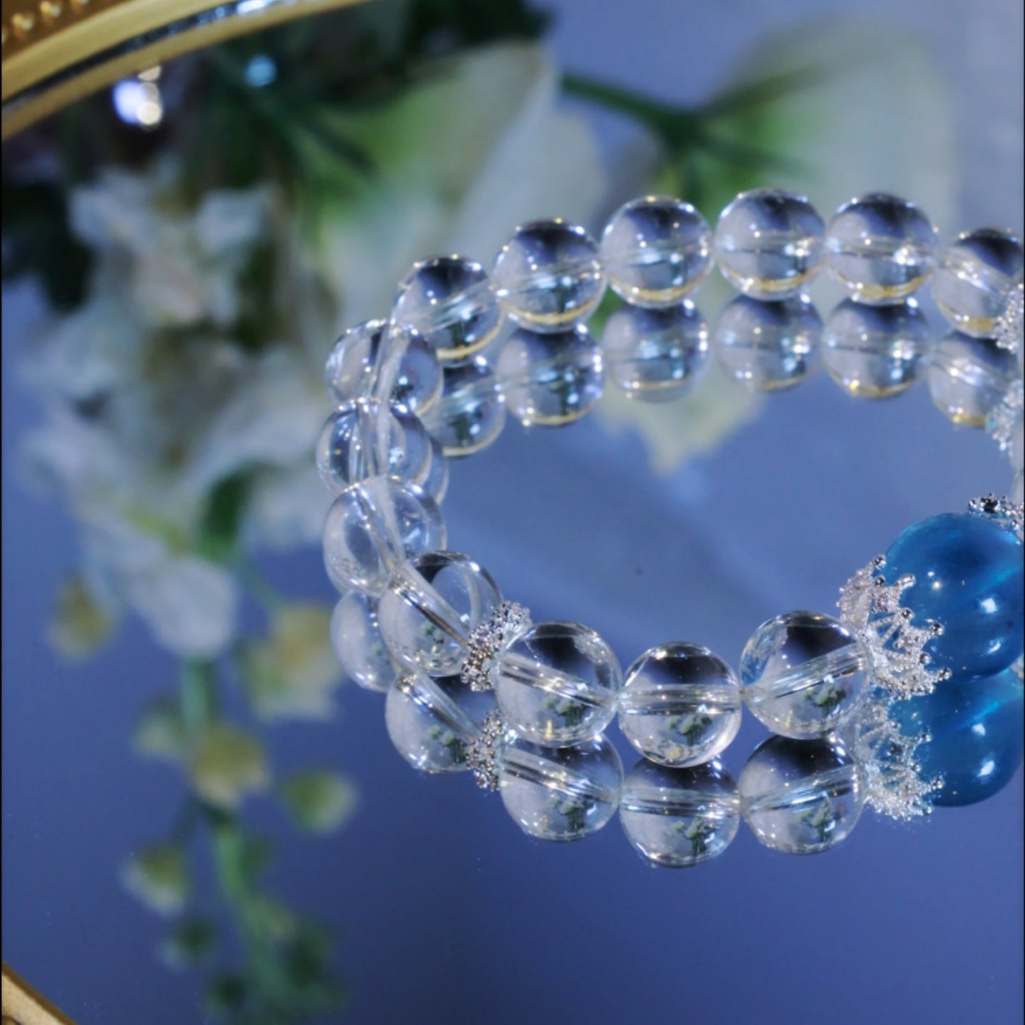 "Serenity Wave – Aquamarine &amp; Moonstone Energy Beaded Bracelet"
