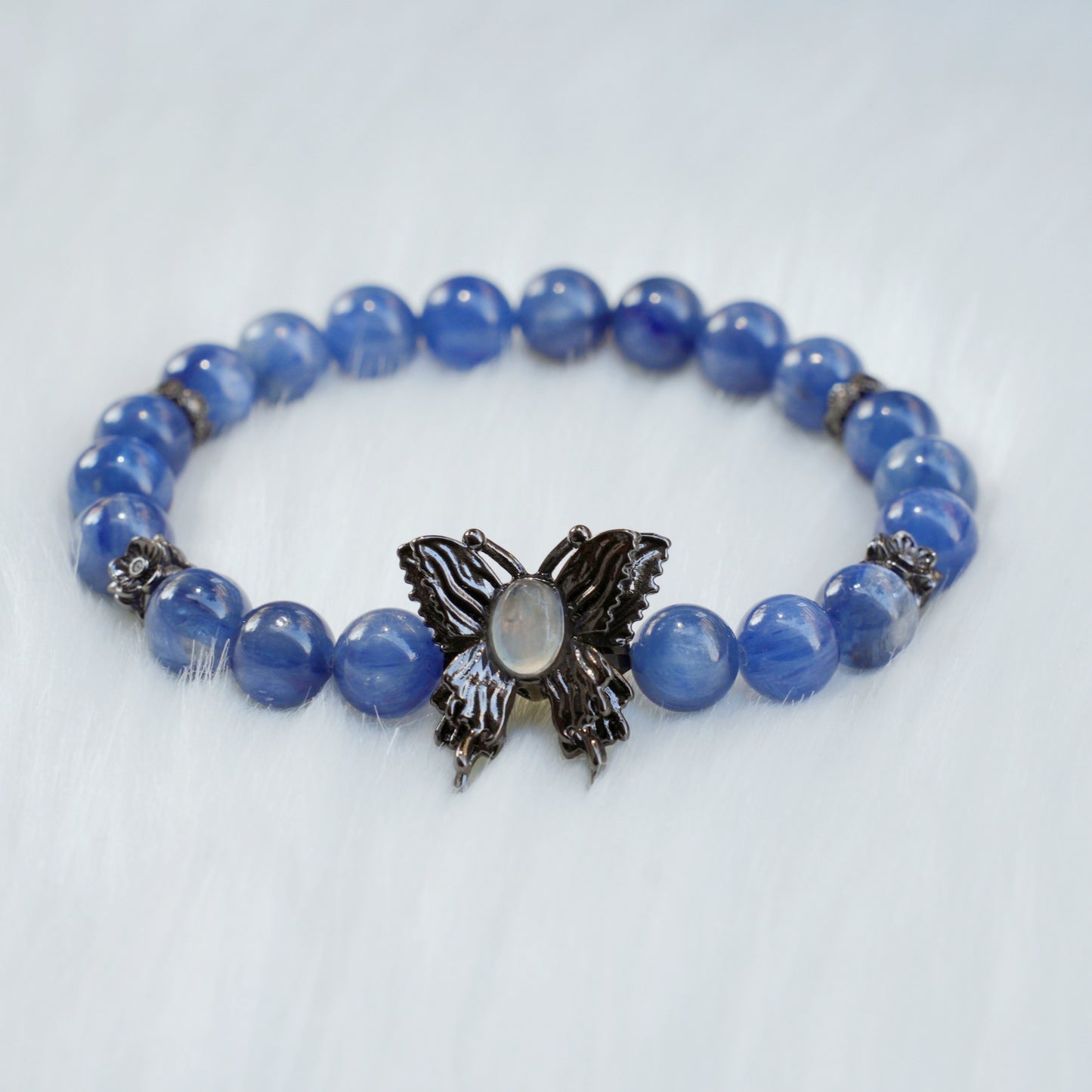"Velvet Twilight Serenade”-Kyanite &amp; Black Butterfly Spellbound Bracelet