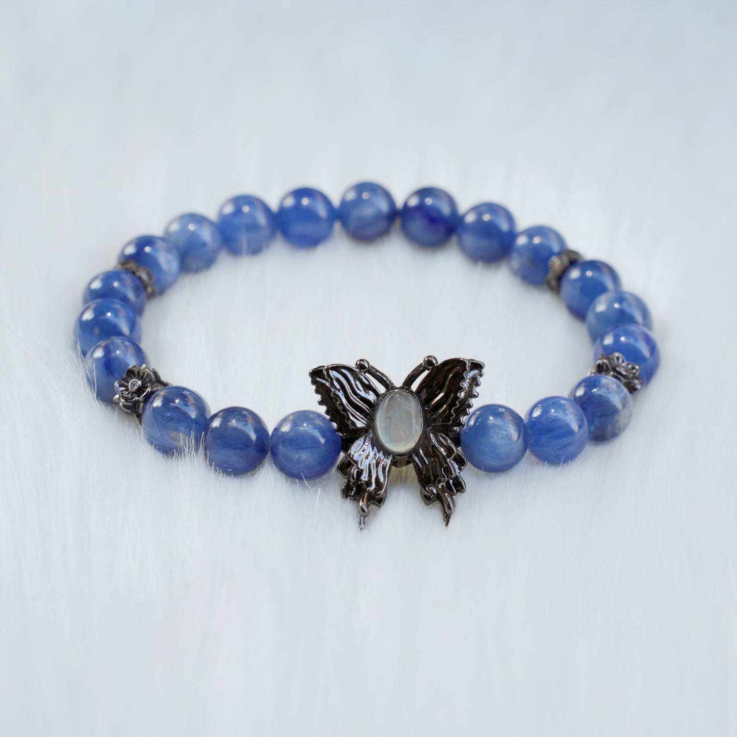 "Velvet Twilight Serenade”-Kyanite &amp; Black Butterfly Spellbound Bracelet